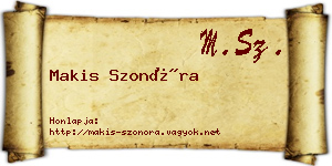 Makis Szonóra névjegykártya